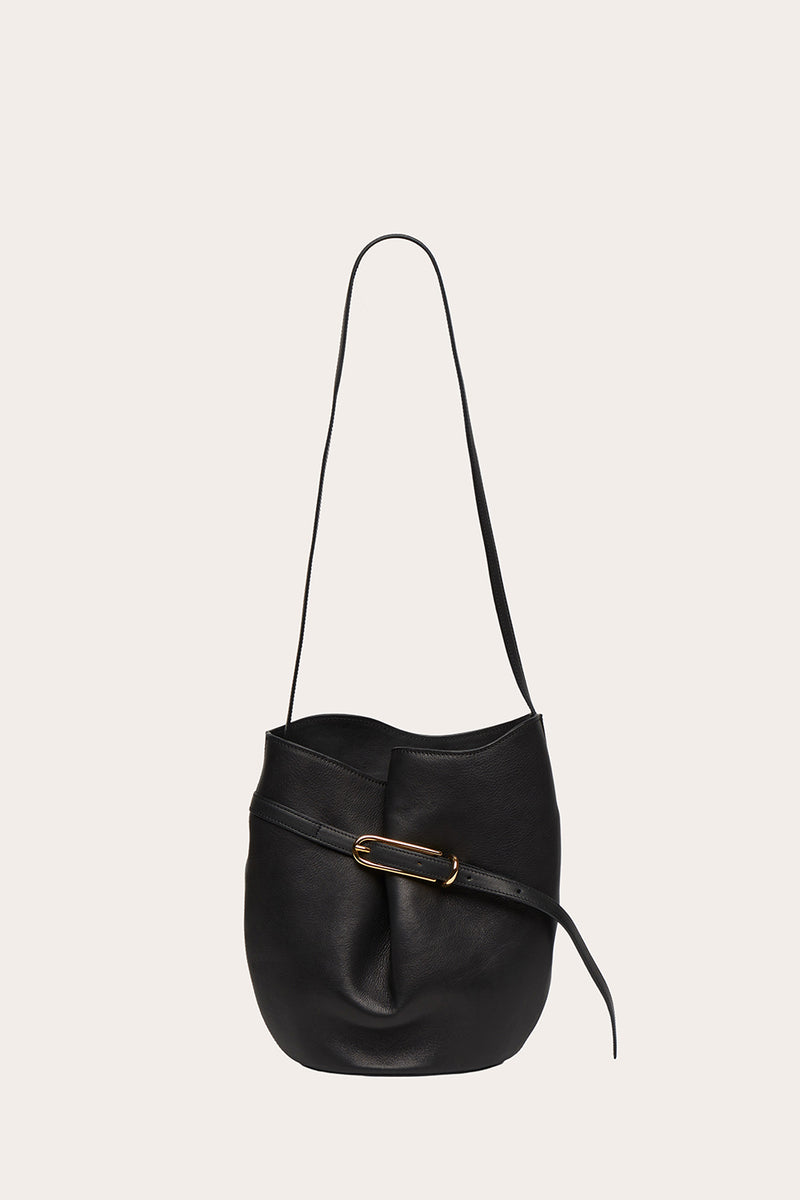 Belted Bucket Bag Black