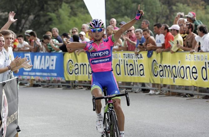 Kristijan Durasek (Lampre-Merida) gets his first big win in Tre Valli Varesine