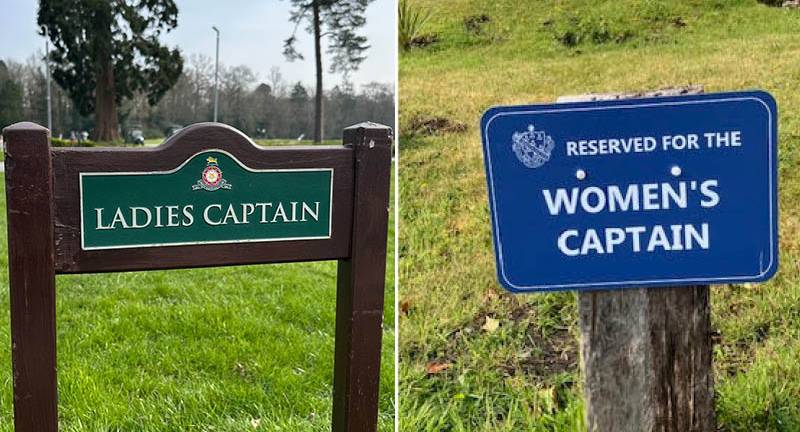 Ladies Captain and Women's Captain signage