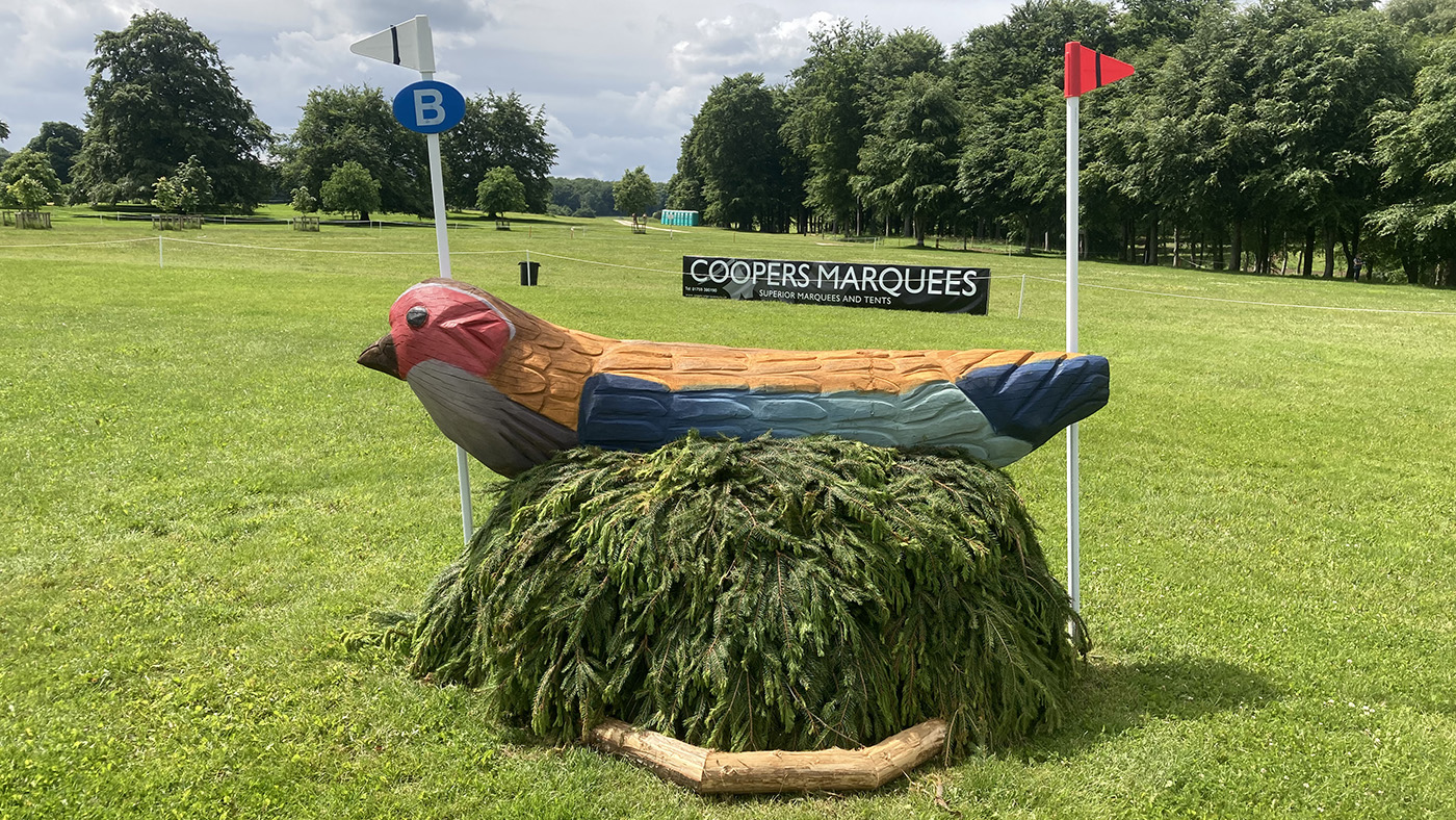Bramham Horse Trials cross-country course: fence 4b alternative route