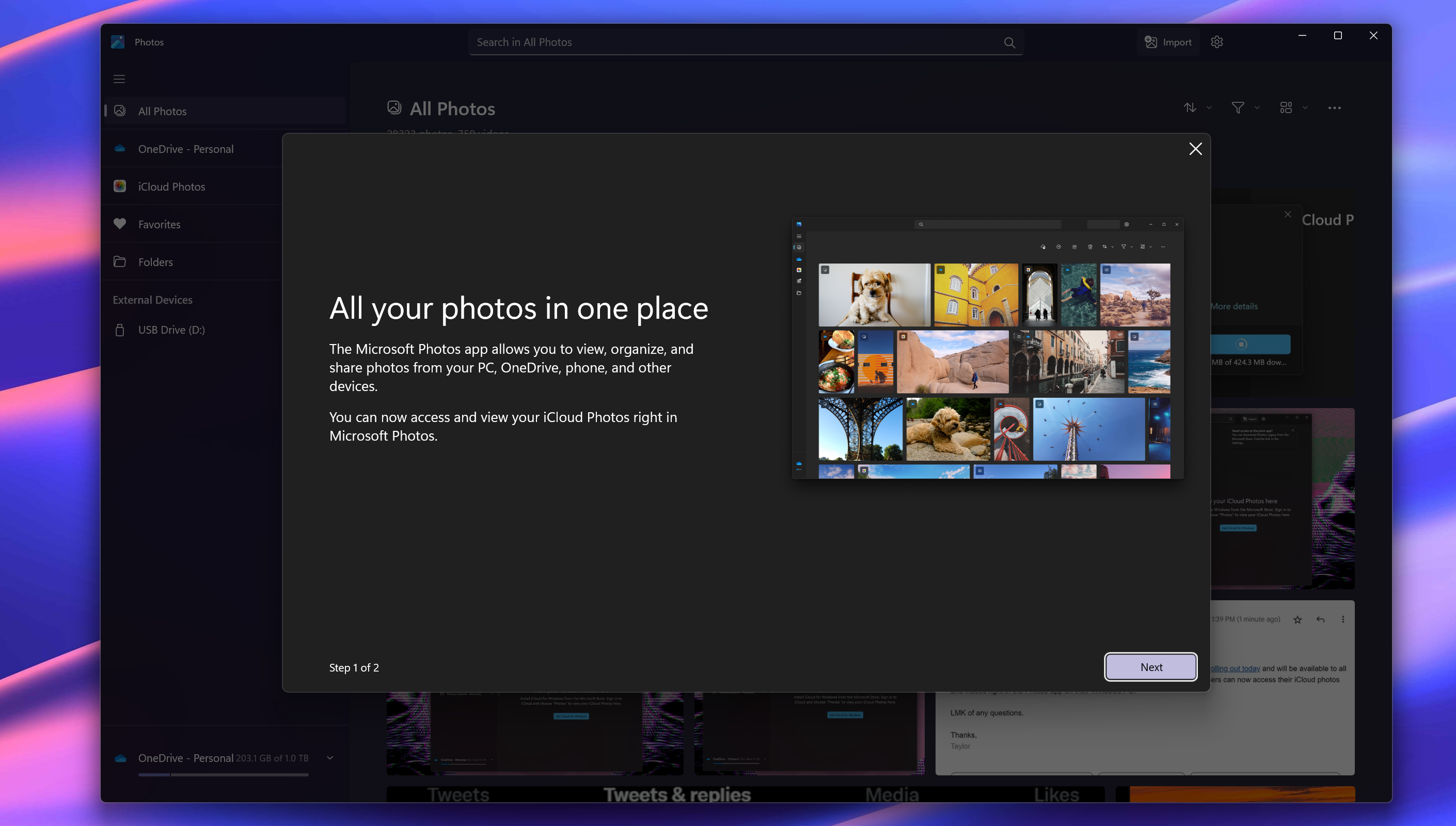 iCloud-Fotos in der Windows 11-Fotos-App