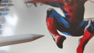best iPad for drawing; apple pencil 2 and Spider-man