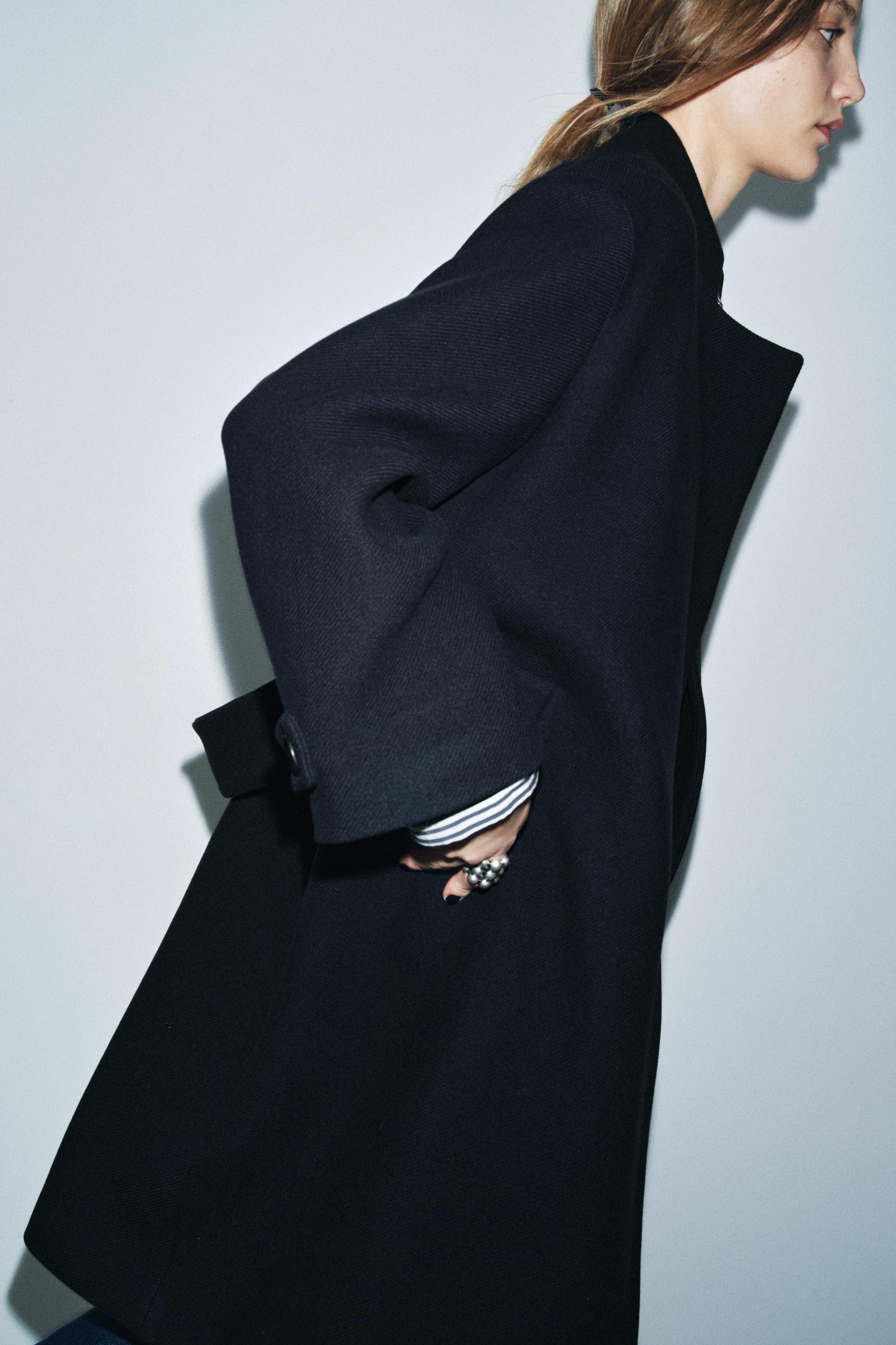 Wool Blend Coat Zw Collection