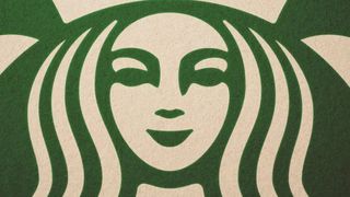A close up of Starbucks logo
