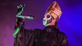 Ghost singer Papa Emeritus III onstage in 2016