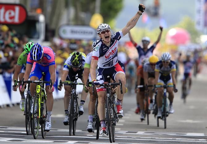 One of three stages won by Andre Greipel in the 2012 Tour de France, this one stage 4 in Rouen