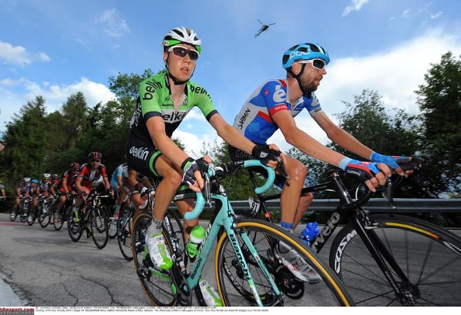 Ryder Hesjedal (Garmin-Sharp) and Wilco Kelderman (Belkin)