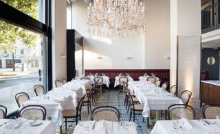 The stately 200 cover dining room serves a modern take on Austrian classics such as veal kidneys and Tafelspitz