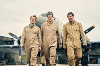Alfie Allen as Jock Lewes, Connor Swindells as David Stirling and Jack O'Connell as Paddy Mayne in SAS: Rogue Heroes