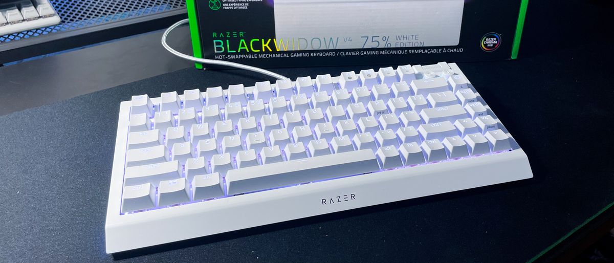 The Razer BlackWidow V4 75% gaming keyboard