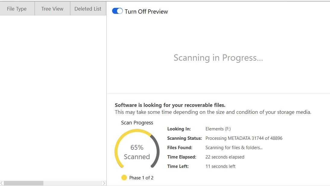 Preview files with Ontrack EasyRecovery