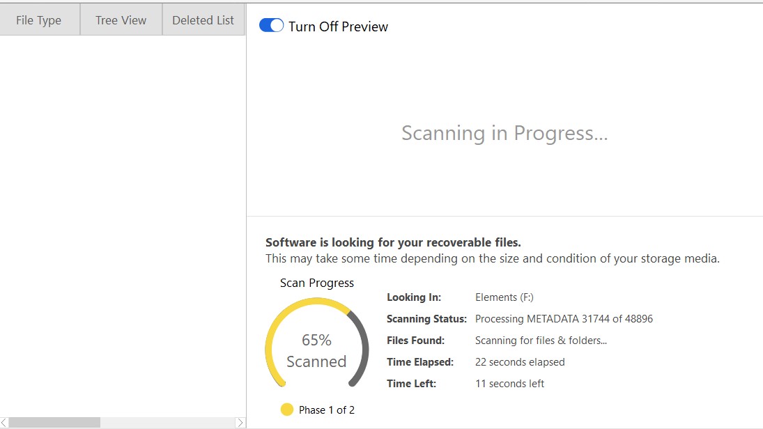 Preview files with Ontrack EasyRecovery