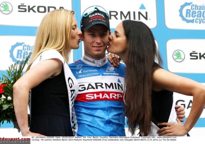 Raymond Kreder (Garmin-Sharp) on the podium