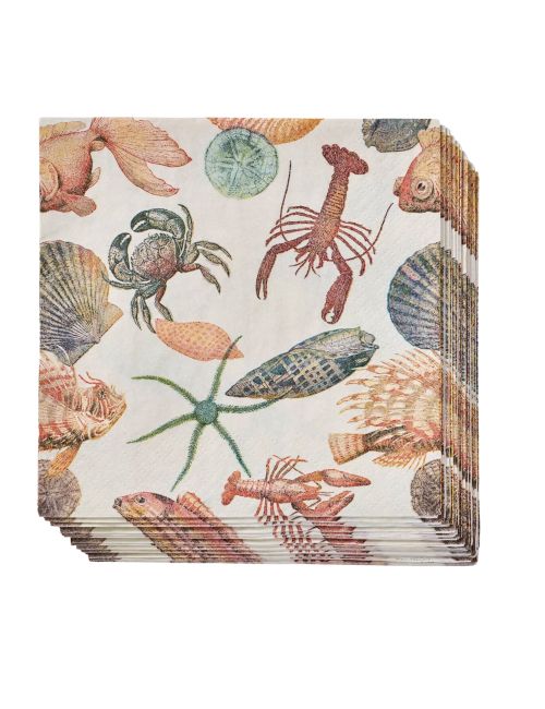 Paper Sealife Cocktail Napkin 