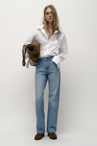 Straight Leg Long Length Z1975 Jeans With a High Waist