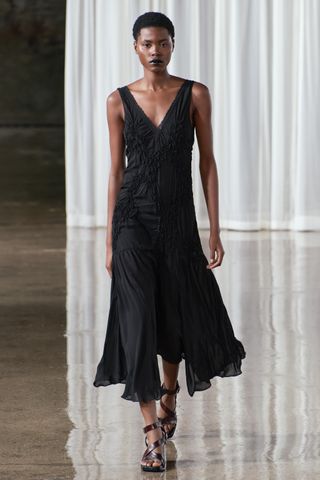 Semi-Sheer Textured Dress