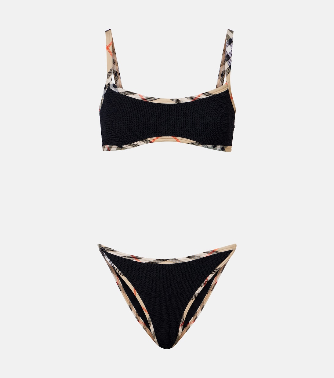 X Hunza G Tyler Burberry Check Bikini in Black - Burberry