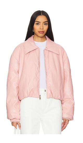 Chaqueta Bomber De Cuero Elsa