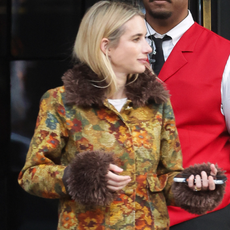 Emma Roberts and Cody John step out with her mom and family in New York City. The American actress wore a Mar&agrave;vic jacket, black jeans, and matching boots.