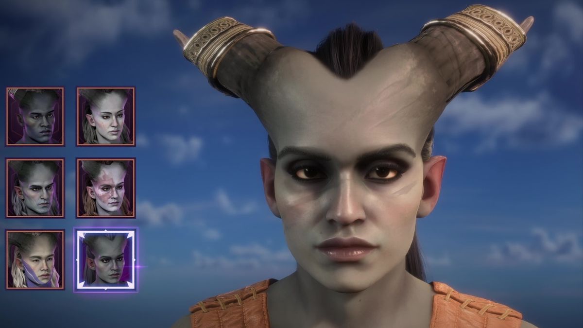 Dragon Age: The Veilguard - character customization, qunari face presets