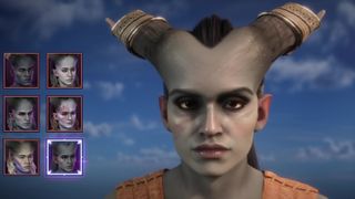 Dragon Age: The Veilguard - character customization, qunari face presets