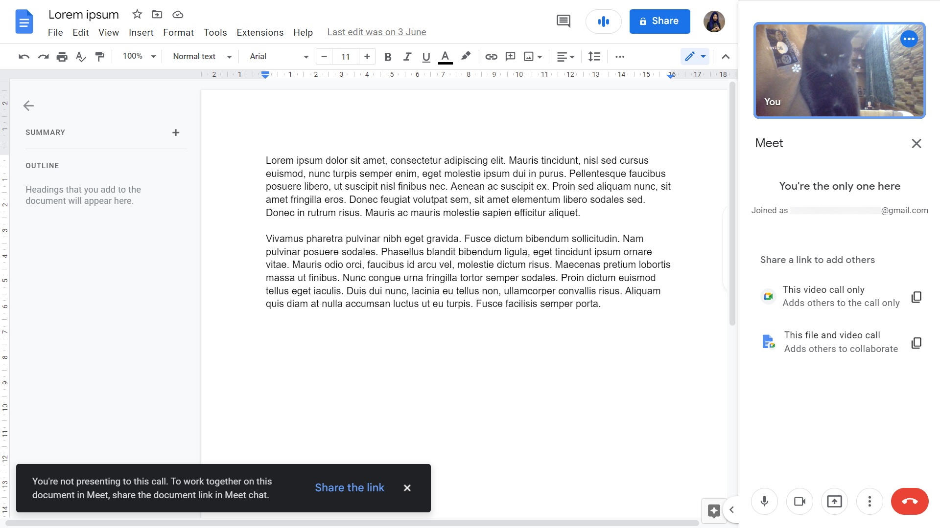 Cómo iniciar un Google Meet desde Google Docs