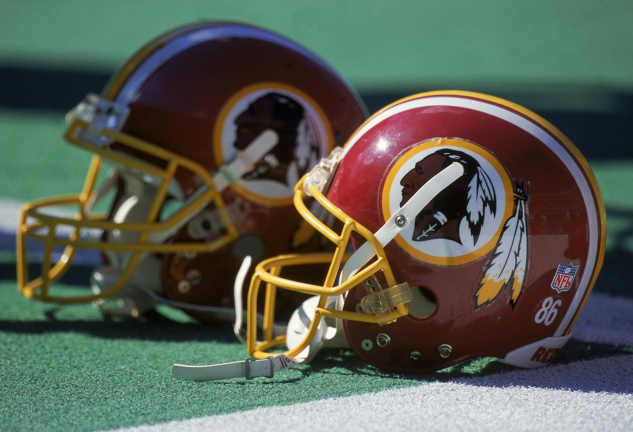 A Redskins helmet