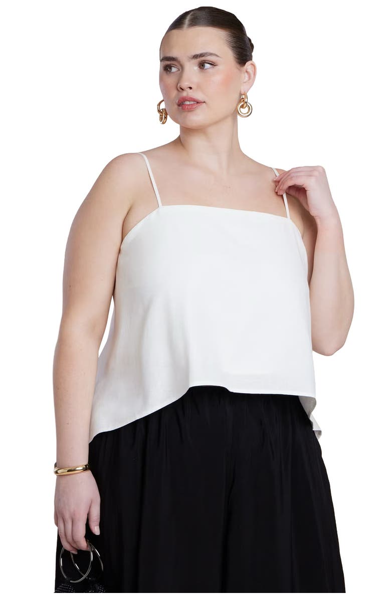 Cascading Linen Crop Top