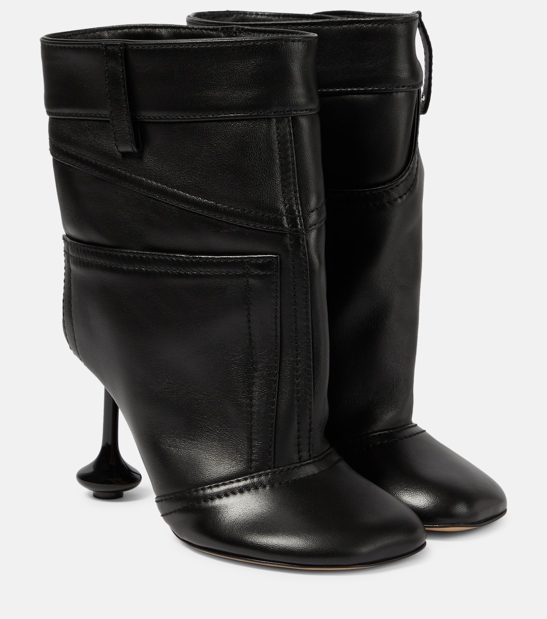 Toy Leather Ankle Boots in Black - Loewe