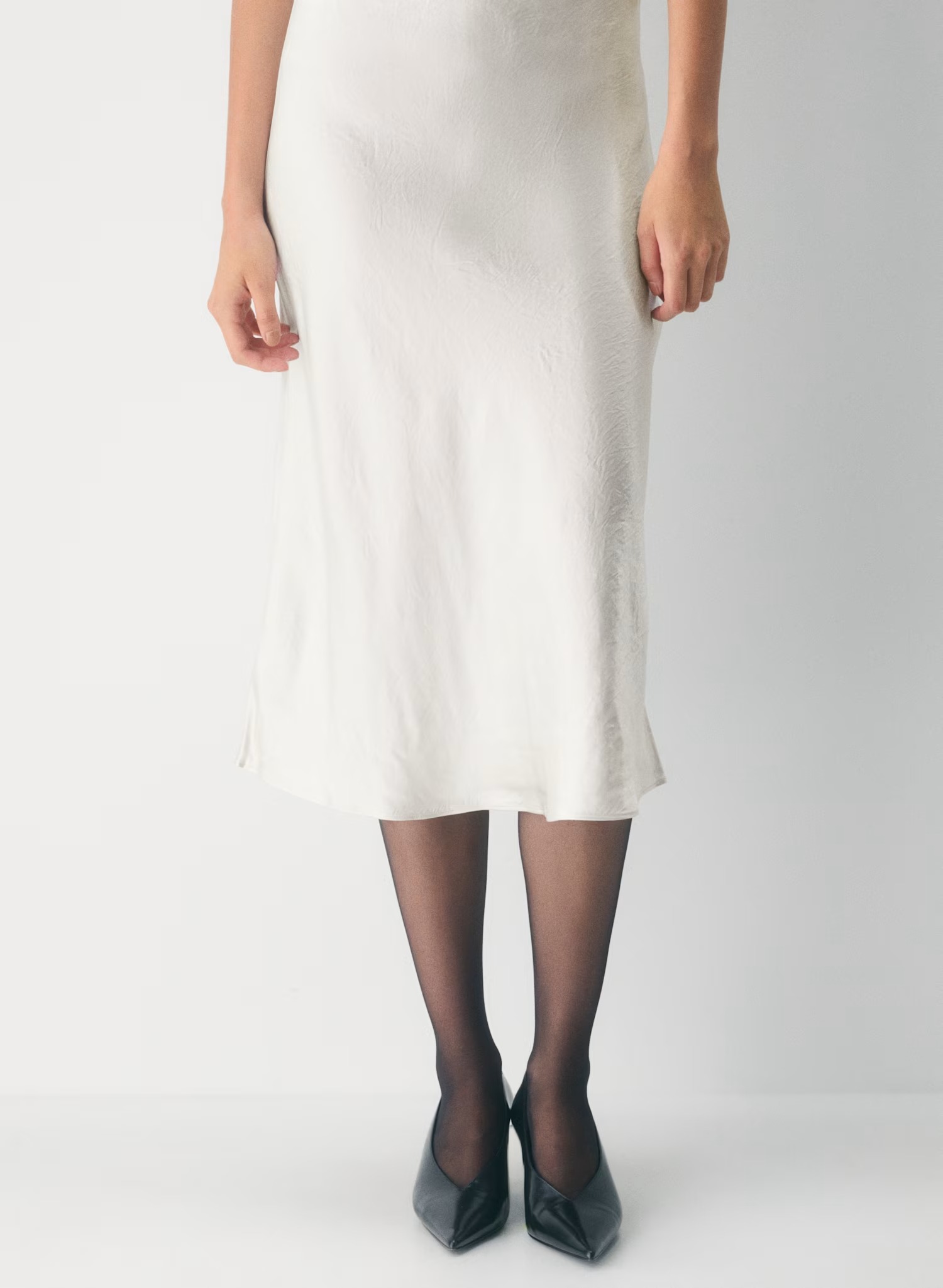 Slip Satin Midi Skirt