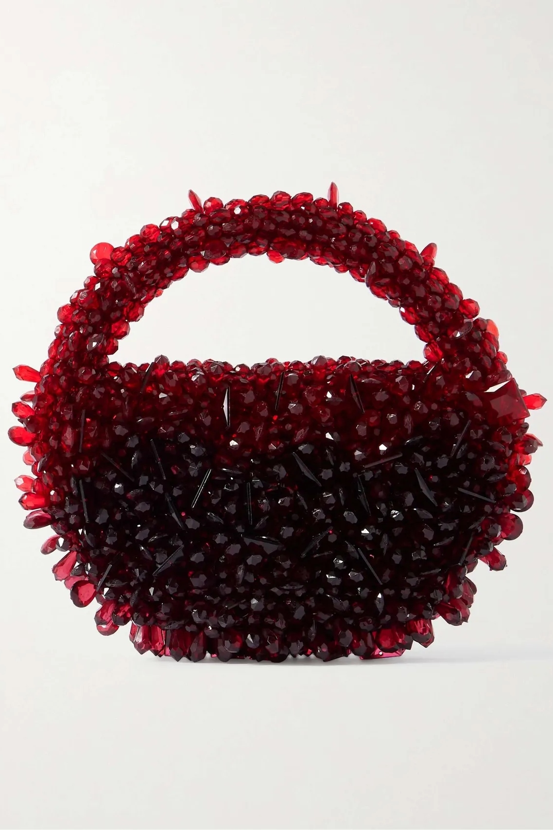 Clio Peppiatt, Quartz Bead-Embellished Satin Shoulder Bag