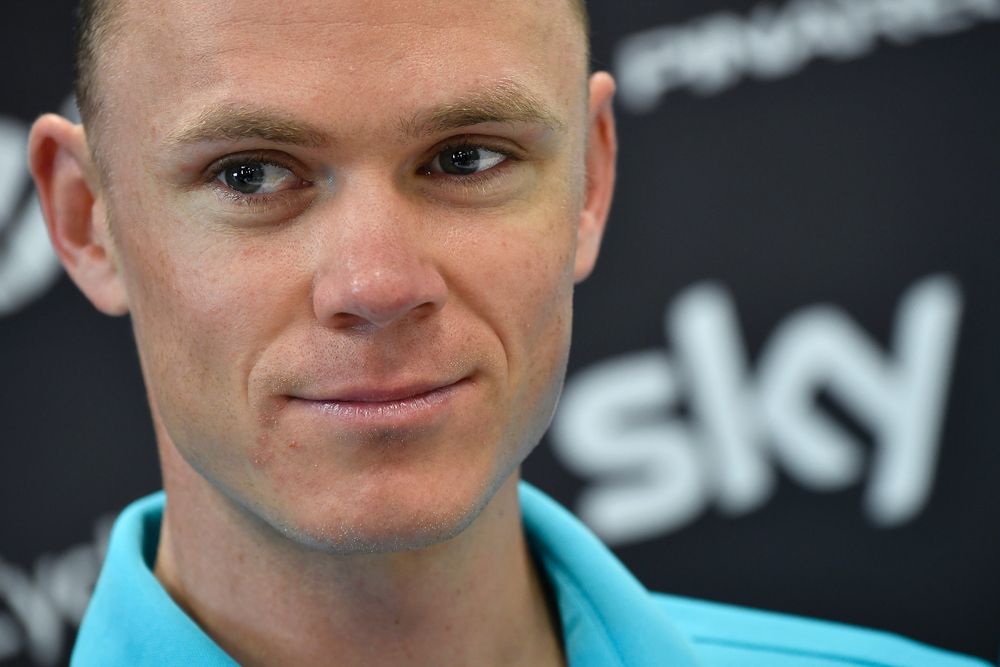 Chris Froome (Team Sky) at the 2016 Tour de France pre-race press conference.