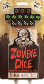 Zombie dice box, with zombie on cover
