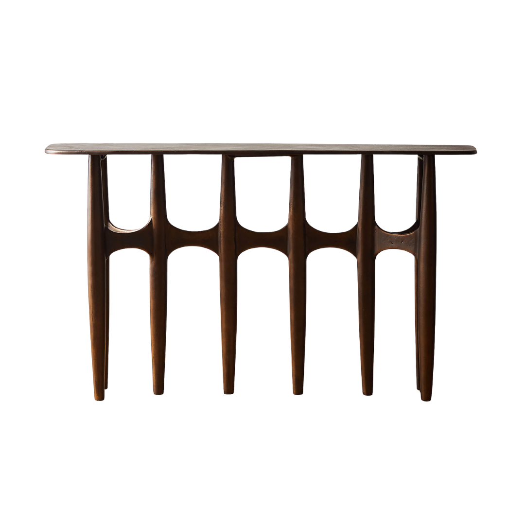 CB2, Bixby Bronze Cast Aluminum Console Table