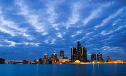 The Detroit skyline.