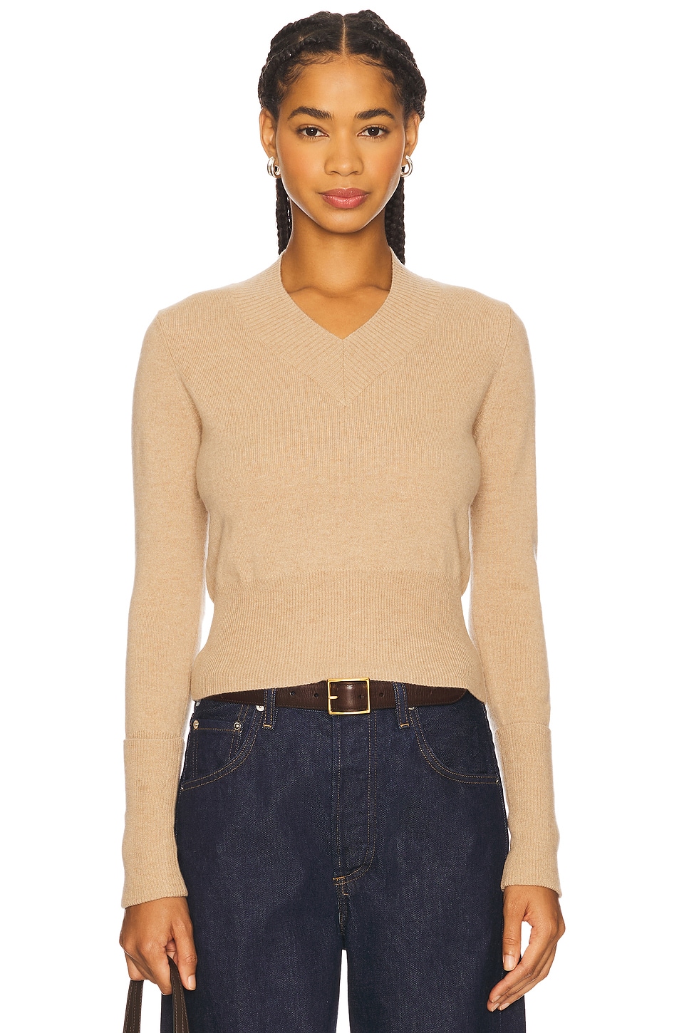 V Neck With High Cuffs