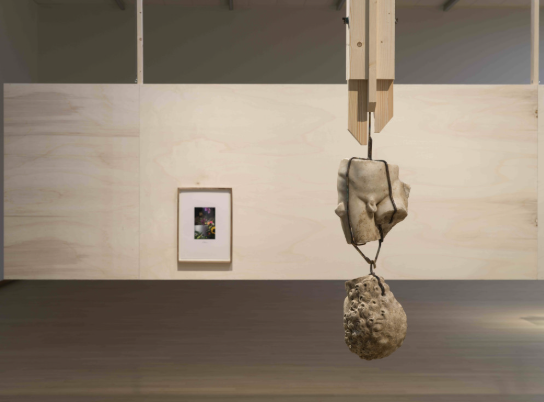 hanging statue installation