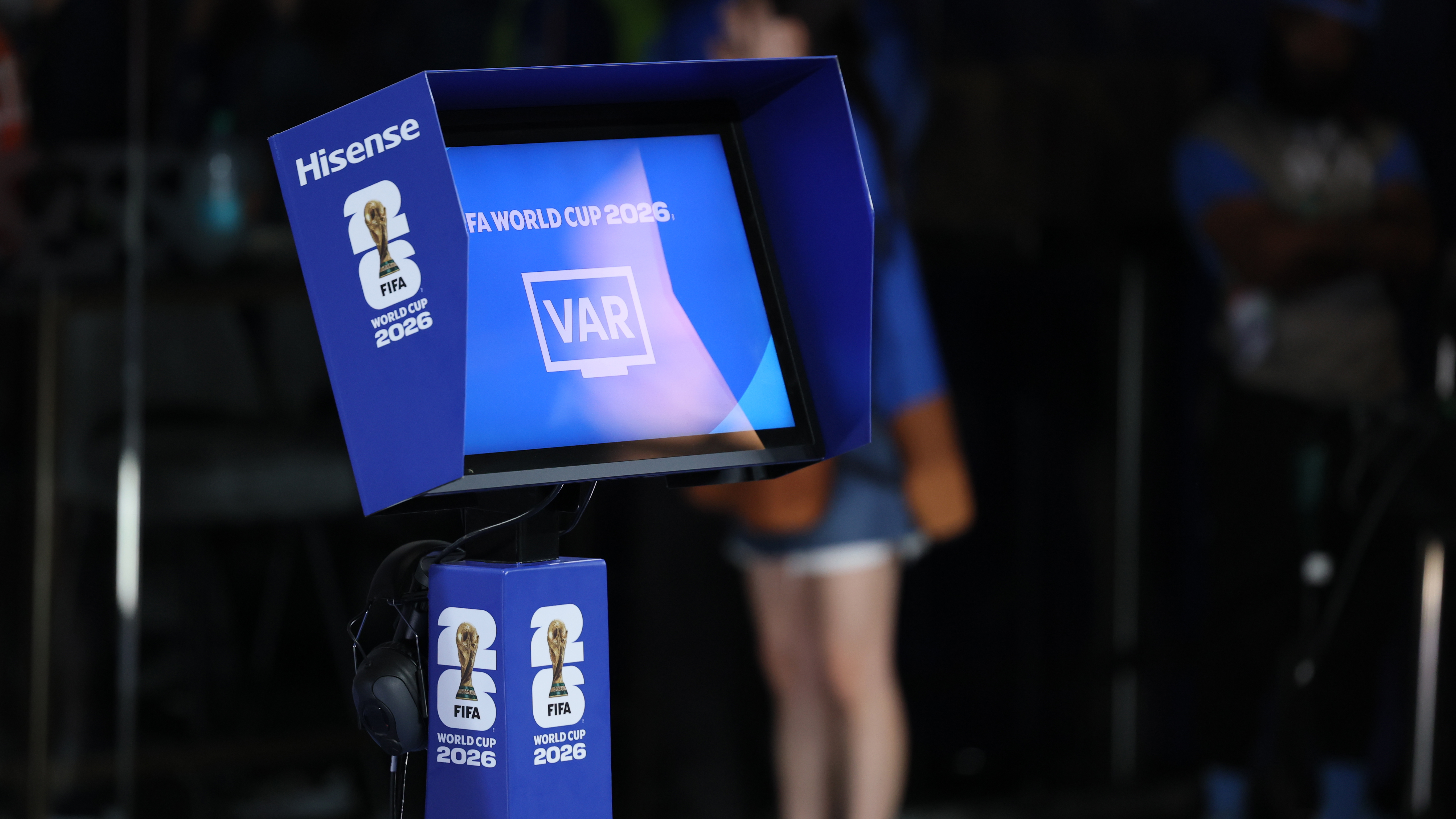 A VAR monitor at the FIFA World Cup 2026