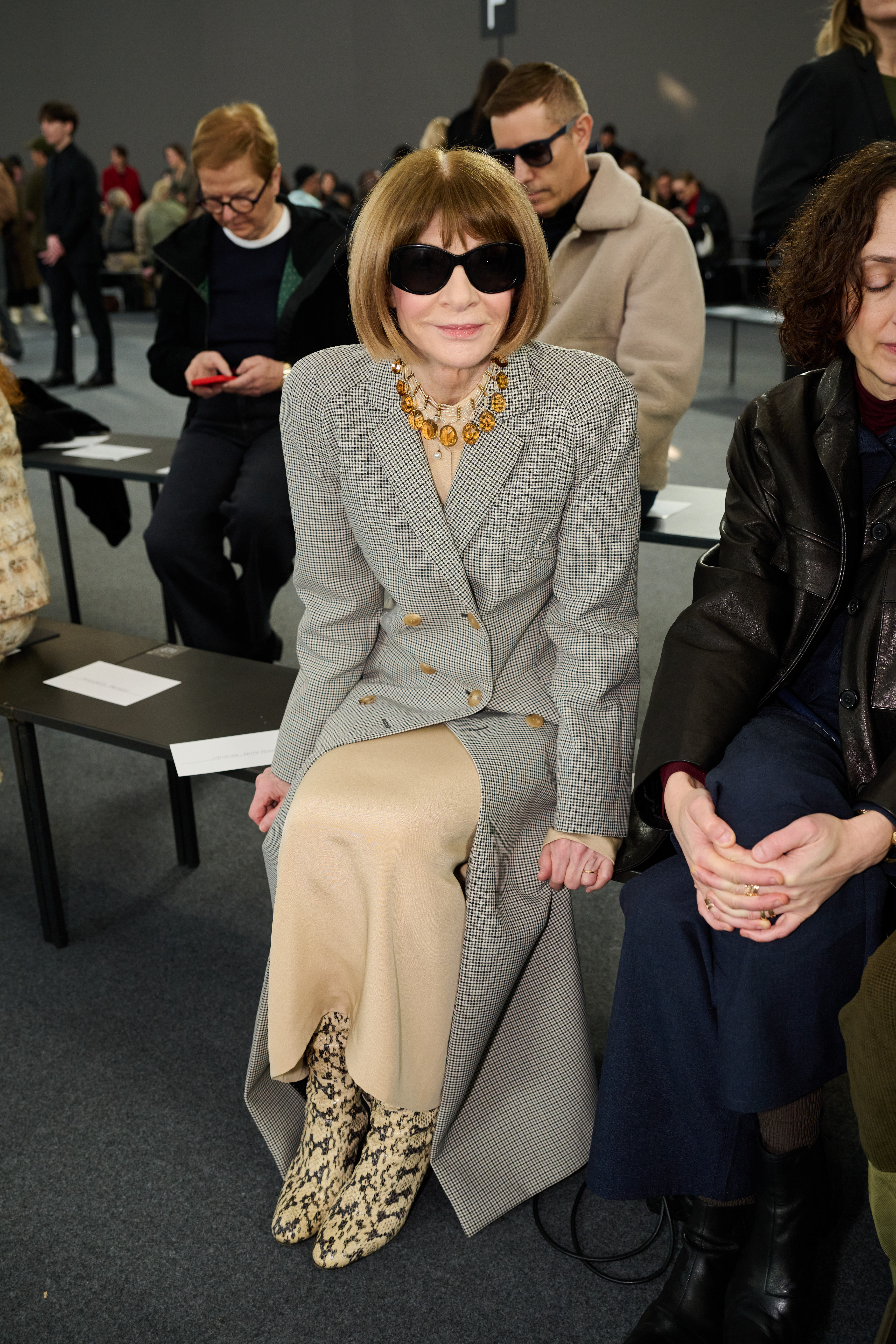 Anna Wintour attends the fall 2026 shows in Milan and London