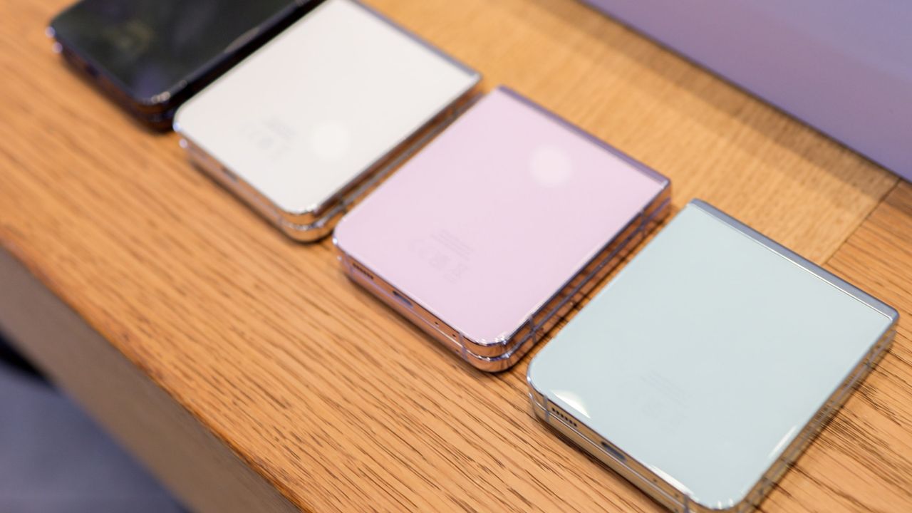 A photo of the Samsung Galaxy Z Flip 5 foldable smartphone