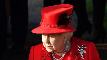 Queen Elizabeth II leaves after the Royal Family's traditional Christmas Day service at St Mary Magdalene Church in Sandringham