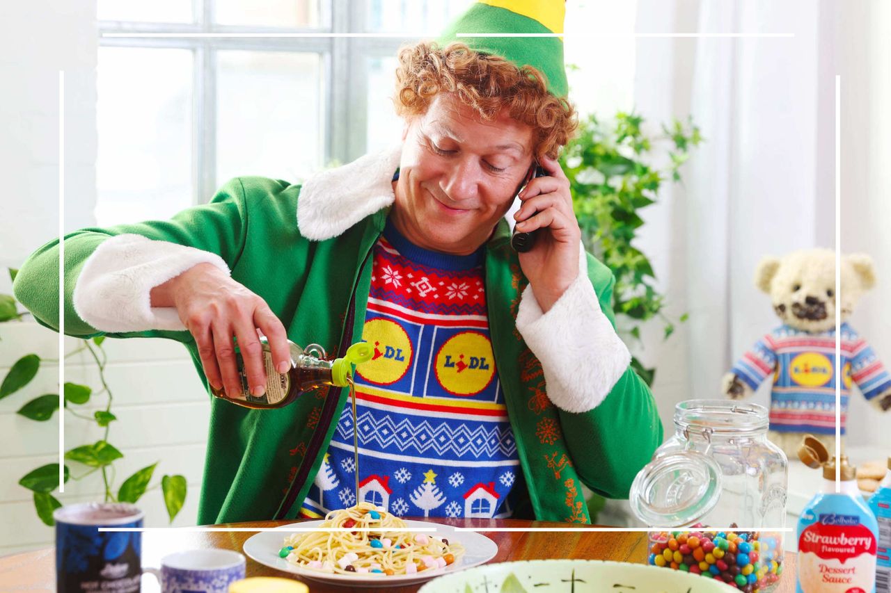 Lidl Christmas jumper illustrated as &#039;elf&#039; 