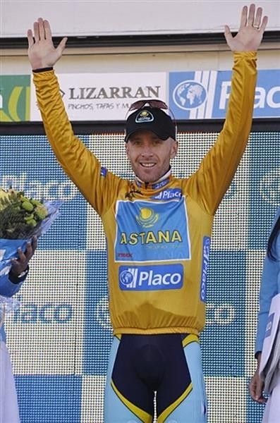 Levi Leipheimer (Astana) is back in yellow after an earlier stint as leader.