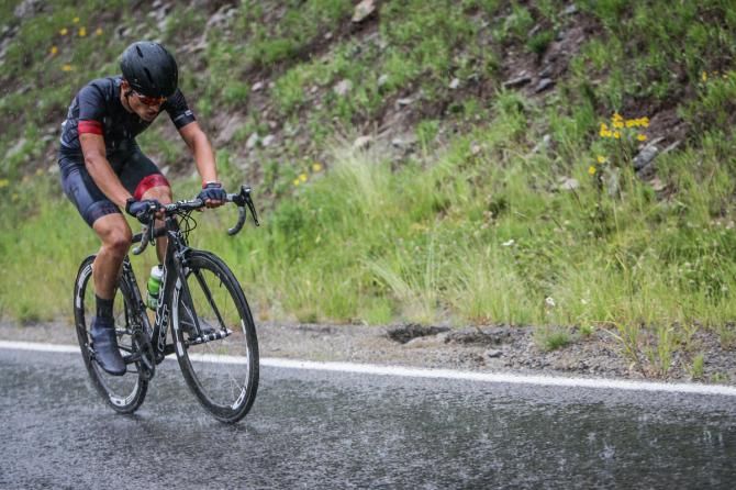 Robin Carpenter (Hincapie Sportswear) on his solo breakaway on stage 2 of the USA Pro Challenge