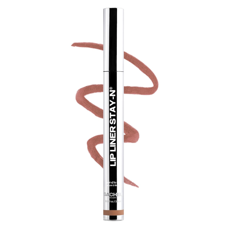 Sacheu Lip Liner Stay-N Peel Off Lip Stain — Long Lasting Waterproof Lip Tint With Hyaluronic Acid & Vitamin E — Transfer Proof Matte Finish, Vegan & Cruelty-Free (p-Inked)