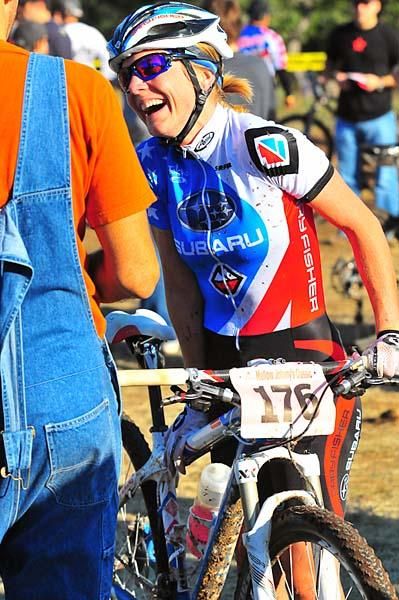 Heather Irmiger (Subaru / Gary Fisher) after her win.