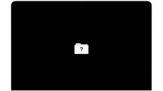 MacBook Pro black screen with question mark