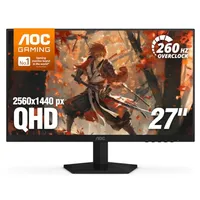 AOC 27" Gaming Monitor QHD 260Hz Overclocked IPS NVIDIA G-SYNC Q27G41ZE AOC 27" Gaming Monitor QHD 260Hz Overclocked IPS NVIDIA G-SYNC Q27G41ZE