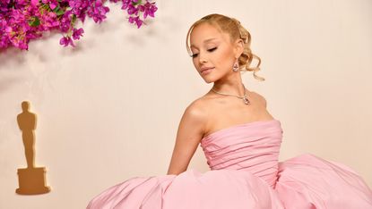 Ariana Grande in pink at the 2024 Oscars