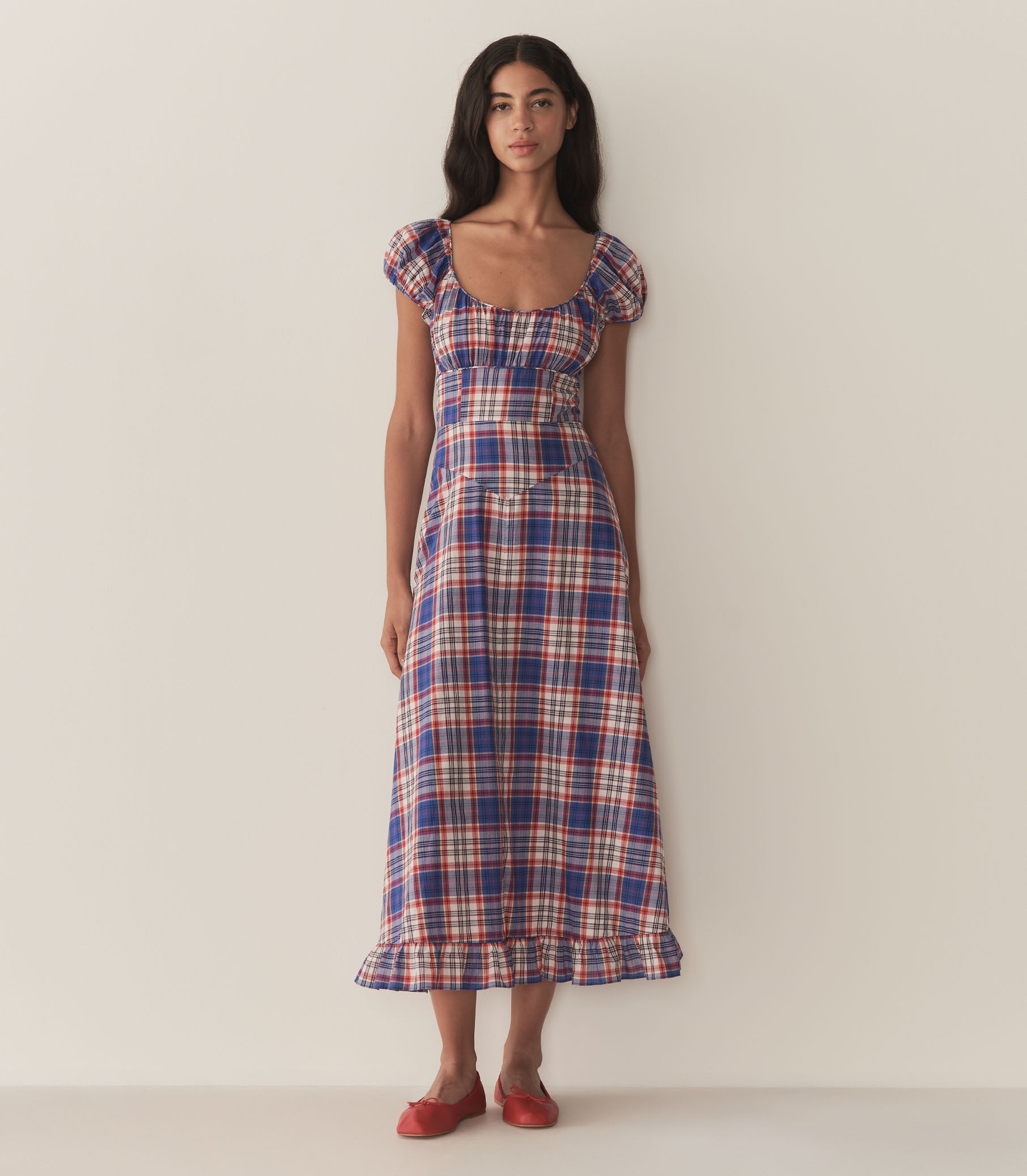 Ramona Dress -- Cote D’azur Plaid